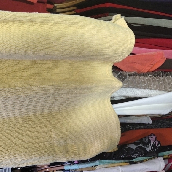 VINTAGE knit tank top large yellow - Picture 4 of 4